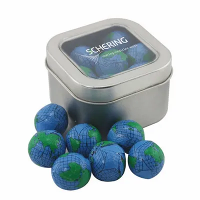 Window Tin with Chocolate Globes - SBF2500 - Custom Canvas Now