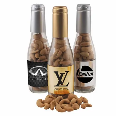 Champagne Bottle with Cashews 8" - Custom Canvas Now