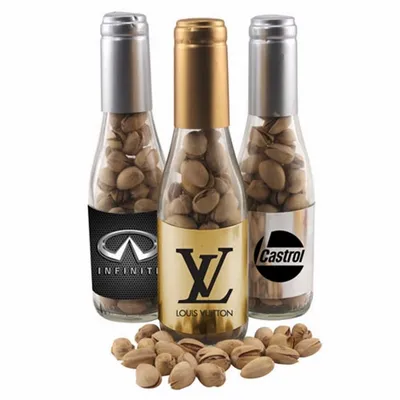 Champagne Bottle w/ Pistachios 8" - Custom Canvas Now