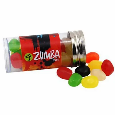 Small 3" Candy Tube with Assorted Jelly Beans - Custom Canvas Now