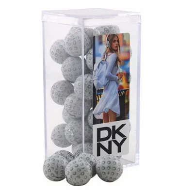 Acrylic Box with Chocolate Golf Balls - Medium - Custom Canvas Now