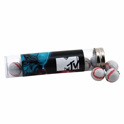 Tube with Chocolate Baseballs - TRB660 - Custom Canvas Now