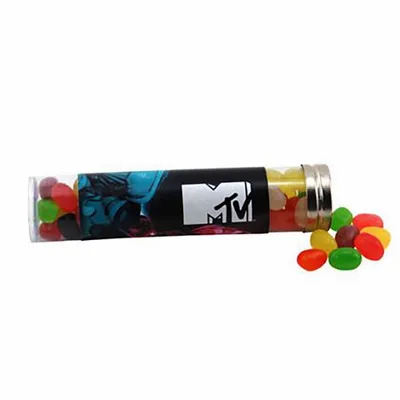 Large 6" Candy Tube with Assorted Jelly Beans - Custom Canvas Now