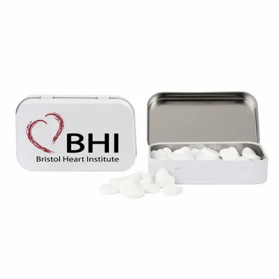 Rectangular Tin with Heart Shaped Mints - Custom Canvas Now