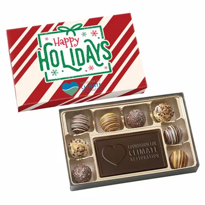 Truffle Gift Box Full Color Lid with 8 Truffles - Custom Canvas Now