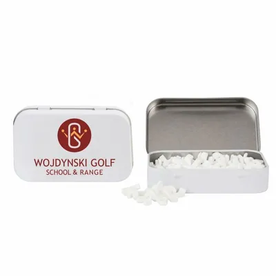 Rectangular Tin with Golf Club Shaped Mints - Custom Canvas Now