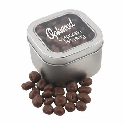 Window Tin with Chocolate Raisins - Custom Canvas Now