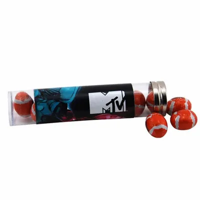 Tube with Chocolate Footballs - TRB660 - Custom Canvas Now