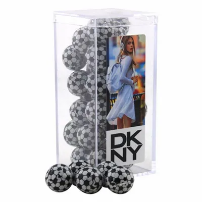 Acrylic Box with Chocolate Soccer Balls - Medium - Custom Canvas Now