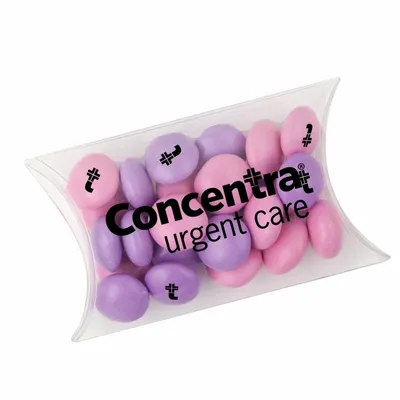 Small Pillow Box with Imprinted Chocolate Buttons - Custom Canvas Now