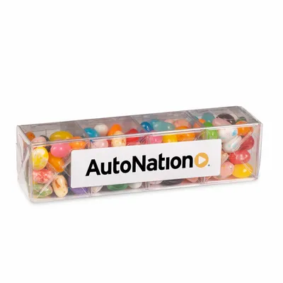 4 Cube Acetate Gift Box with Gourmet Jelly Beans - Custom Canvas Now