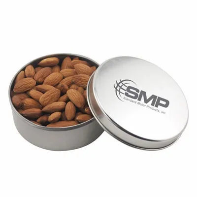 Round Tin with Almonds 3" Top - Custom Canvas Now