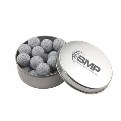 Round Tin with Chocolate Golf Balls - SBF3000 - Custom Canvas Now