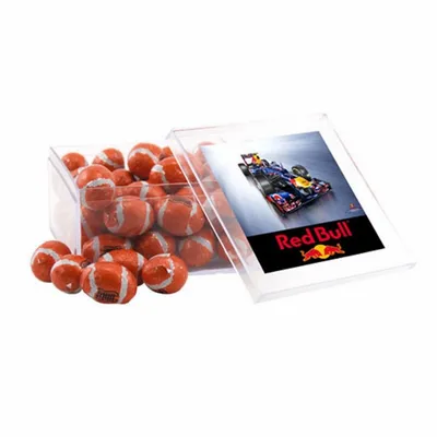 Acrylic Box with Chocolate Footballs - Large - Custom Canvas Now