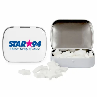 Domed Tin with Star Shaped Mints - Custom Canvas Now