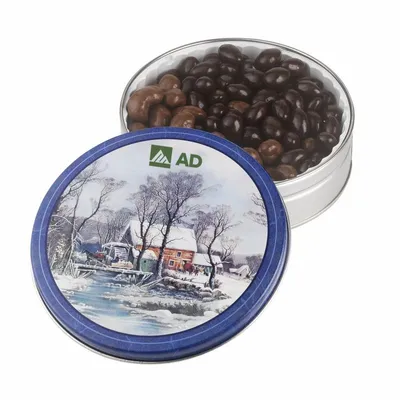 Glad Tidings Tins - Dark Choc Almonds & Milk Choc Cashews - Custom Canvas Now
