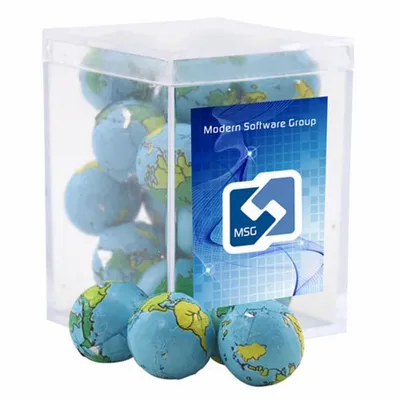 Acrylic Box with Chocolate Globes - Small - Custom Canvas Now