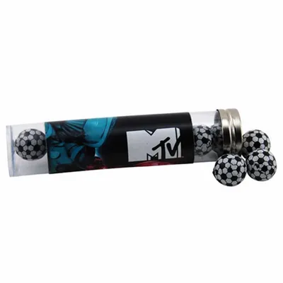 Tube with Choc Soccer Balls - TRB660 - Custom Canvas Now
