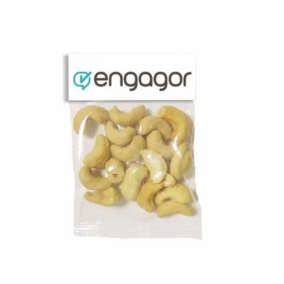 Small Header Bags - Jumbo Salted Cashews - Custom Canvas Now