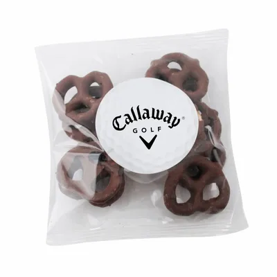 2oz. Handfuls - Milk Chocolate Mini Pretzels - Custom Canvas Now