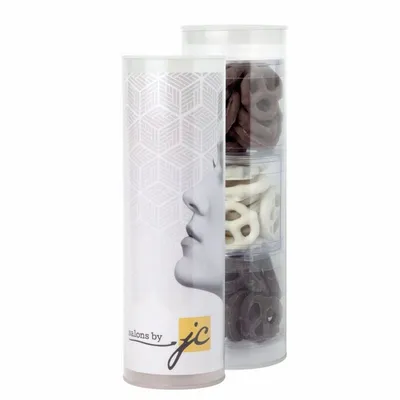 3 Piece Gift Tube with Gourmet Pretzels - Custom Canvas Now