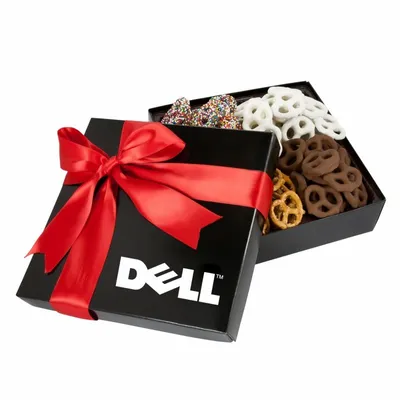 4 Delights Gift Box - Assorted Mini Pretzels - Custom Canvas Now