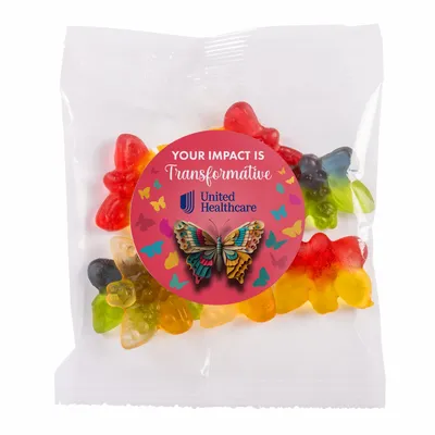 Clever Candy 2oz. Handfuls - Gummy Butterflies - Custom Canvas Now