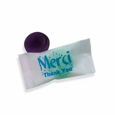 Stock Wrapped Individual Merci Candy - Custom Canvas Now