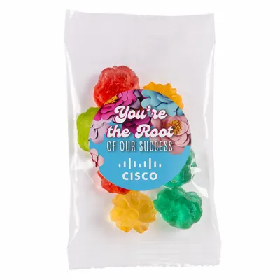 Clever Candy 1oz. Goody Bags - Gummy Blooms - Custom Canvas Now
