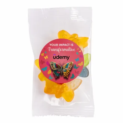 Clever Candy 1oz. Goody Bags - Gummy Butterflies - Custom Canvas Now