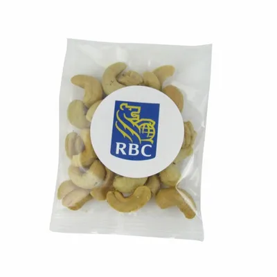 1oz. Goody Bags - Jumbo Salted Cashews - Custom Canvas Now