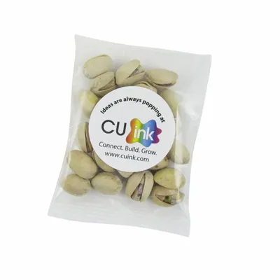 1oz. Goody Bags - Jumbo Salted Pistachios - Custom Canvas Now