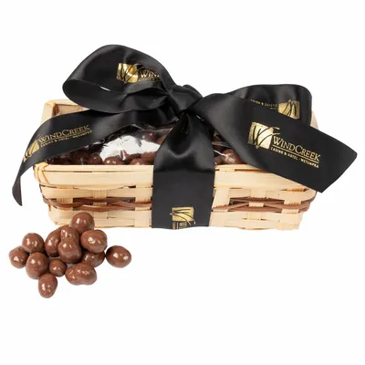 Gift Basket with Choc Covered Peanuts - Custom Canvas Now