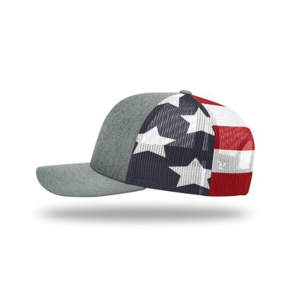 HEATHER GRAY / STARS & STRIPES HEATHER GRAY / STARS & STRIPES - Custom Canvas Now