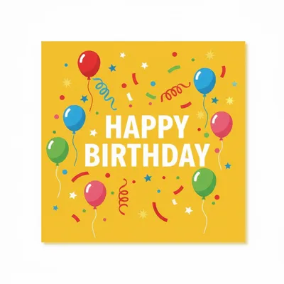 Happy Birthday Napkins - Custom Canvas Now