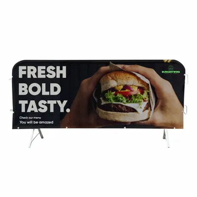 Crowd Barrier Covers - Custom Canvas Now