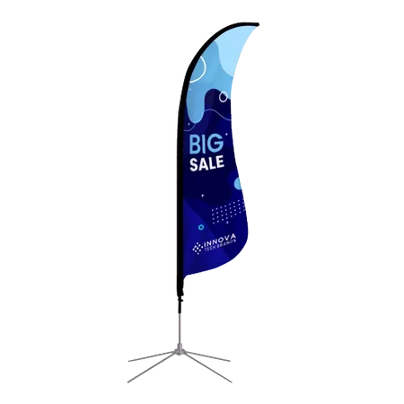 Shark Fin Flag - Custom Canvas Now