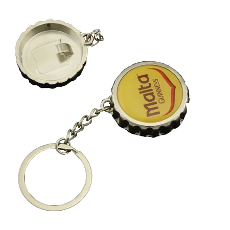 Bottle Cap-shaped Bottle Opener Keychain - Custom Canvas Now