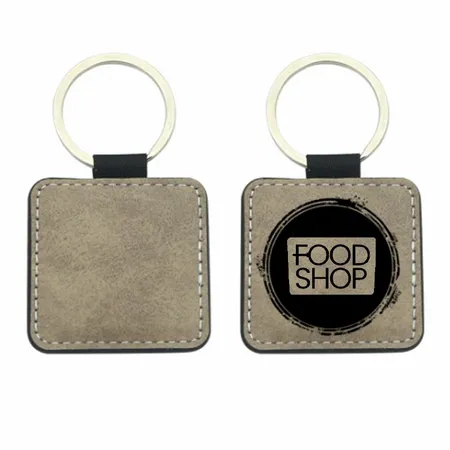 Sublime Square Leather Keychain