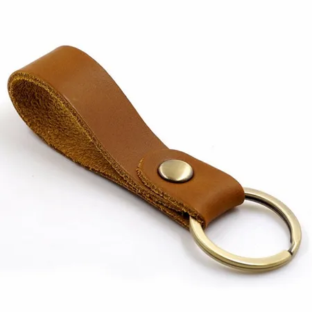 Suave Leather Keychain