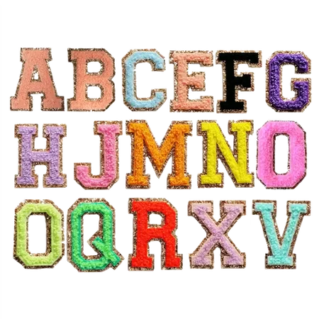 Chenille Letters with Metallic Backing - Custom Canvas Now