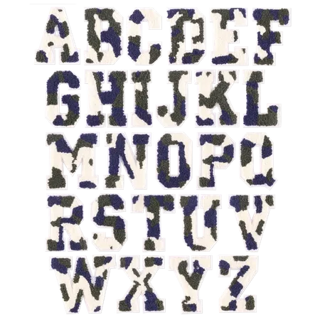 Chenille Camo Letters Patches - Custom Canvas Now