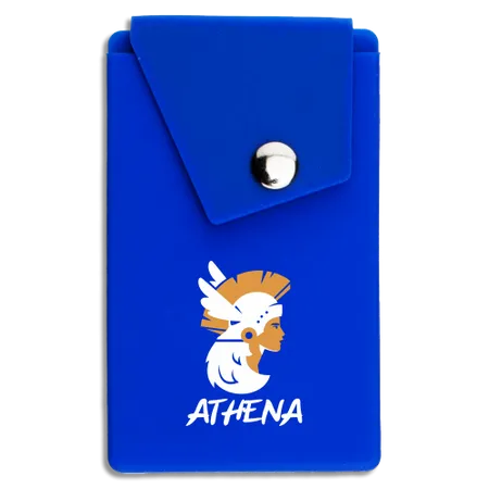 Silicone Card Holder Pressed-On Button Pocket - Custom Canvas Now