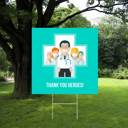 Custom Heroes Yard Sign