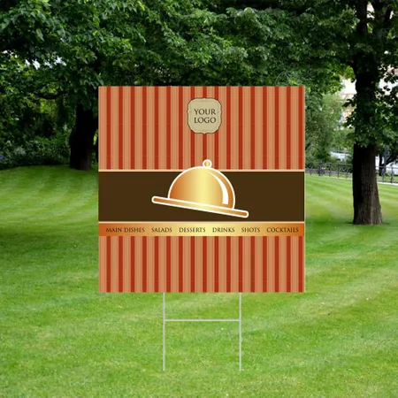 Custom Restaurant Promo Yard Sign