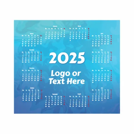 Light Blue Calendar Mouse Pad - Custom Canvas Now