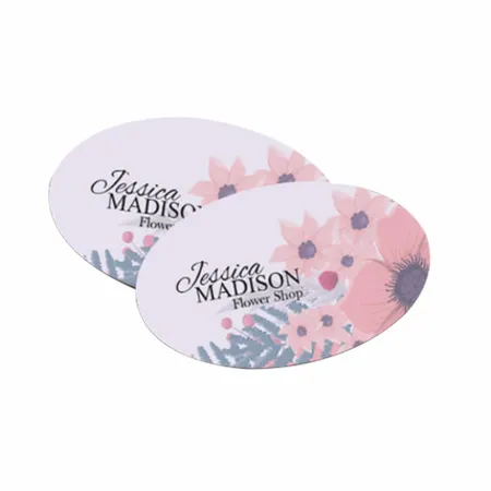 Oval Business Cards - Custom Canvas Now