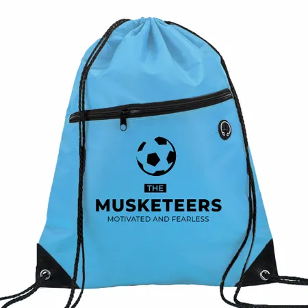 Zipper Drawstring Bag With Headphone Slots Zipper Drawstring Bag With Headphone Slots - Custom Canvas Now