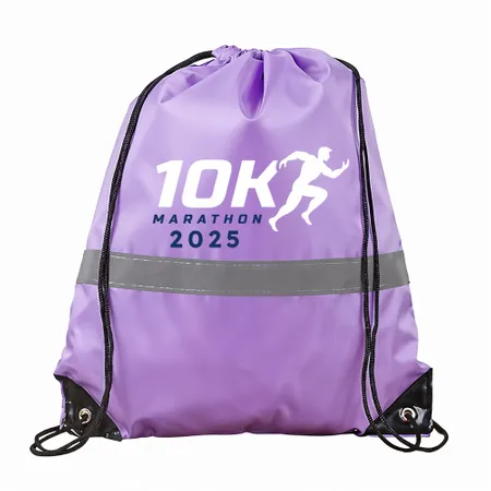 Drawstring Bags With Reflective Strip Drawstring Bags With Reflective Strip - Custom Canvas Now