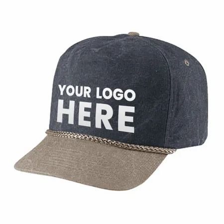 Cobra SWT-2 5 Panel Stone Washed Canvas 2-Tone Hat - Custom Canvas Now